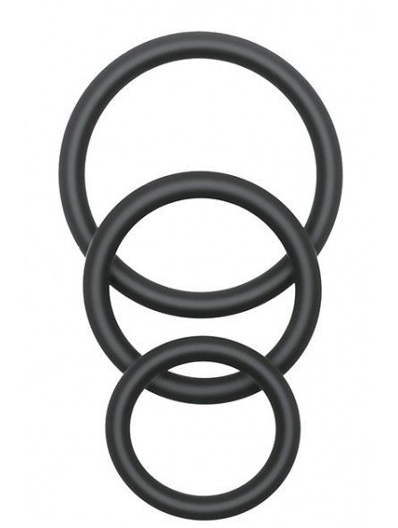 Trio Rings Set Black