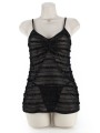 TUBE DRESS & G- RUFFLE BLACK M