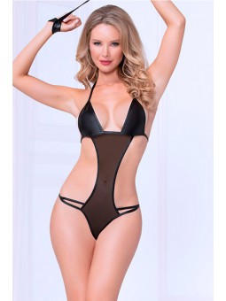 Two piece teddy set Black O/S