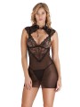 Vestido Encaje Floral Negro TU
