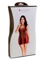 Vestido Encaje Floral Rojo/Negro TU