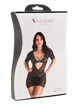 Vestido mangas Negro TU