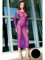VESTIDO NEGRO TRANSP M/LARGA