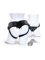 VIBRATING CORSETTE STRAP-ON - BLACK