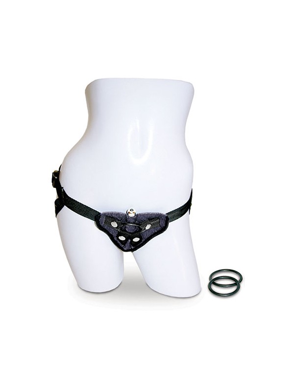 VIBRATING STRAP-ON - BLACK