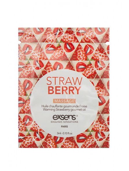 Warming Gourmet Massage Oil strawberry Sachet 3ml