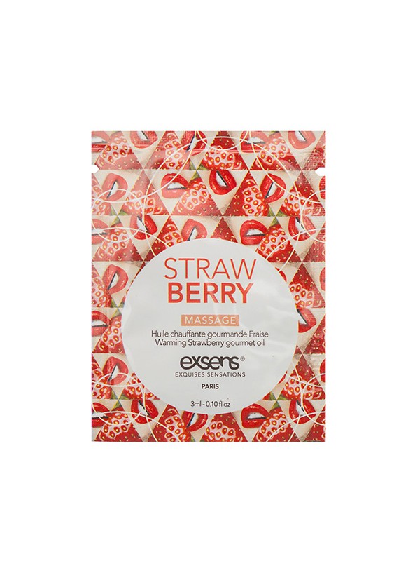 Warming Gourmet Massage Oil strawberry Sachet 3ml