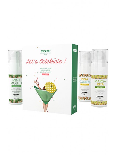 WARMING GOURMET MASSAGE OILS LET.S CELEBRATE! 3 X 30ML