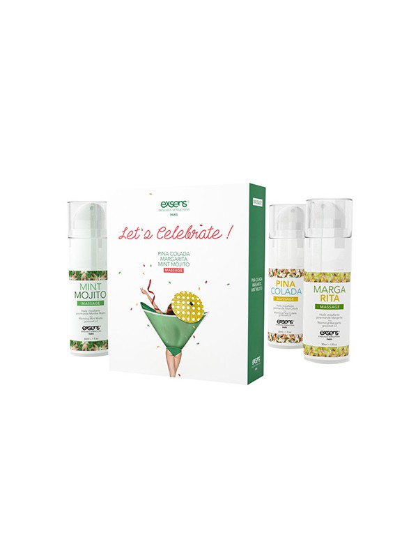 WARMING GOURMET MASSAGE OILS LET.S CELEBRATE! 3 X 30ML