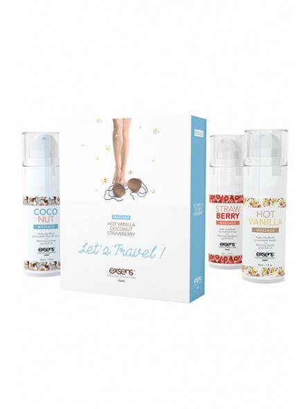 Warming Gourmet Massage Oil Let.s Travel 3 x 30 ml.