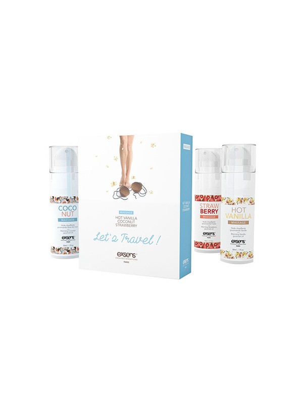 Warming Gourmet Massage Oil Let.s Travel 3 x 30 ml.