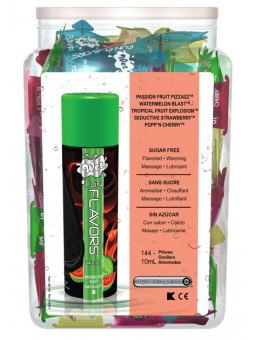 WET FUN FLAVORS HEATING 10ML 144 ASSORTED PILLOWS BOWL DISPLAY