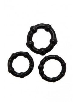 Zahara Anillas 3 Pcs Black