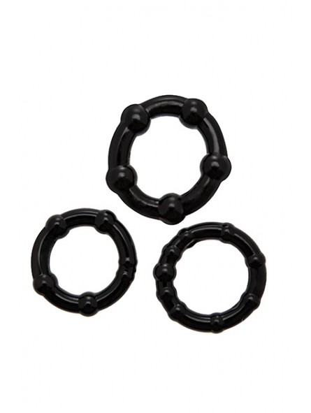Zahara Anillas 3 Pcs Black