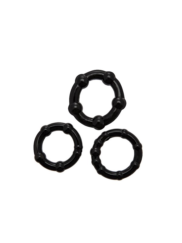 Zahara Anillas 3 Pcs Black