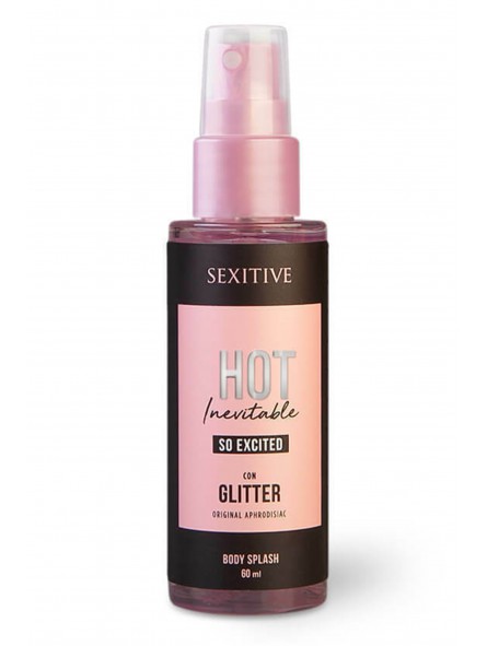 Body Splash Hot Inevitable So Excited con glitter - 60ml