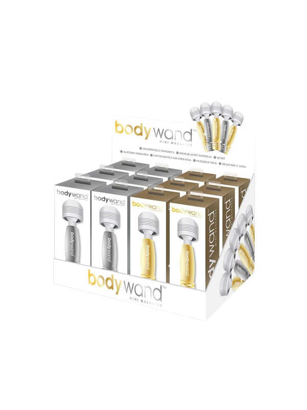 BODYWAND MINI SILVER/GOLD DISPLAY 12PC
