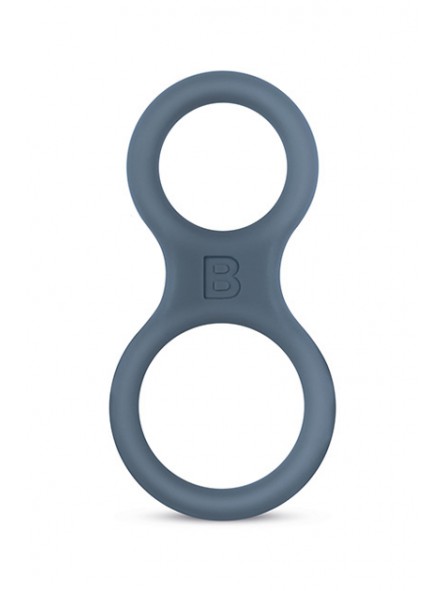 Boners Silicone Cock Ring And Ball Stretcher - Grey