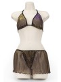 BRA & SKORT IRIDESCENT BLACK