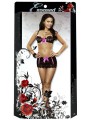 BRA, SKIRT & G, SEQUIN BLACK