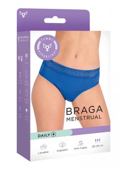 Braga Menstrual L - AZUL