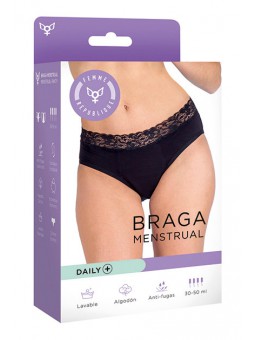 Braga Menstrual M - NEGRO