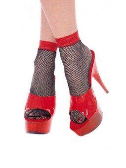 CALCETIN CORTO RED NEGRO C/ROJO