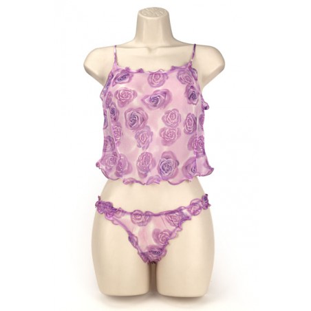 CAMI/THONG TRIM ROSE M