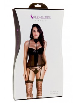Conjunto Bustier Set Lunares Negro TU