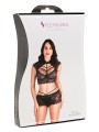Conjunto Top-Mini Falda Encaje Negro TU