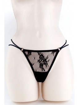 CORSET & G W/RIBBON BLACK XL
