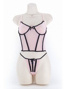 CORSET & G, DOT MESH PINK S