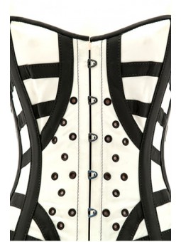 CORSET BLANCO/NEGRO PVC T M