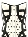 CORSET BLANCO/NEGRO PVC T M