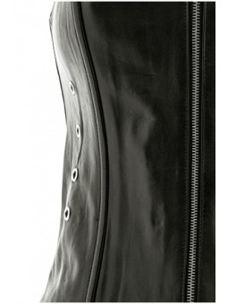 CORSET NEGRO,CUERO C/TANGA TM