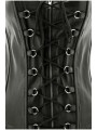 CORSET NEGRO,CUERO HEBILLAS C/TANGA T M