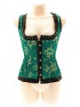 CORSET VERDE SEDA Y PIEL, CHINO T M