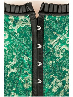 CORSET VERDE SEDA Y PIEL, CHINO T M