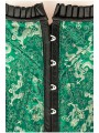 CORSET VERDE SEDA Y PIEL, CHINO T M