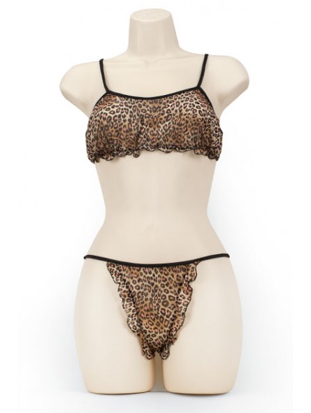 CROPPED CAMI/THONG JAGUAR