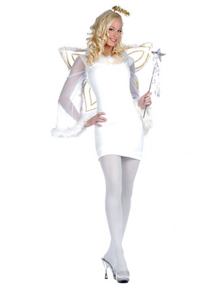 DISFRAZ ANGEL SEXY BLANCO M/L