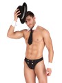 Disfraz mafioso Set Negro/Blanco TU