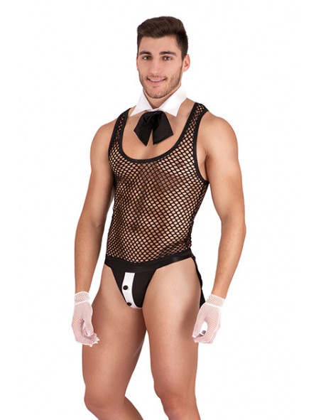 Disfraz mayordomo Set Negro/Blanco TU