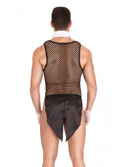 Disfraz mayordomo Set Negro/Blanco TU