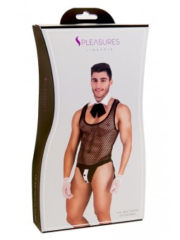 Disfraz mayordomo Set Negro/Blanco TU