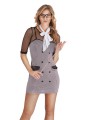 Disfraz profesora Set Negro/Blanco TU