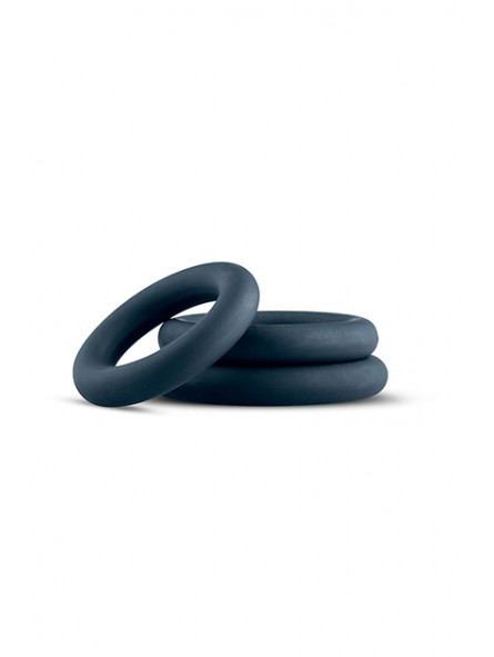 3-Piece Cock Ring Set - Grey