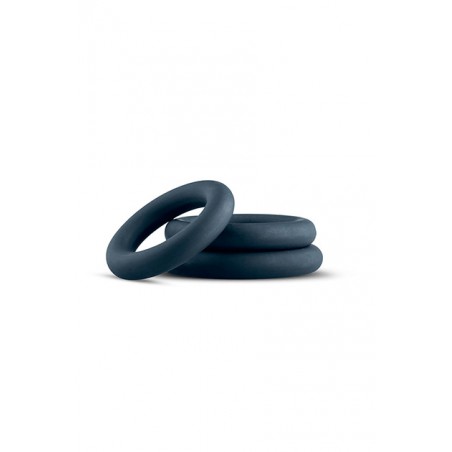 3-Piece Cock Ring Set - Grey