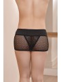 DREAMCATCHER - MINI SKIRT W/ ATTACHED THONG BLACK S/M