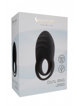 DUAL COCK RING - BLACK